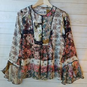 SALE 3/$20 Zara blouse M boho gypsy
